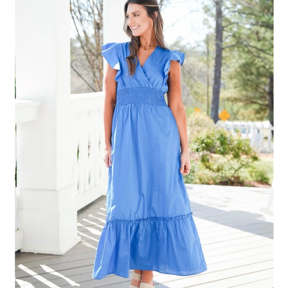 Molly Bracken Sky Blue Maxi Dress